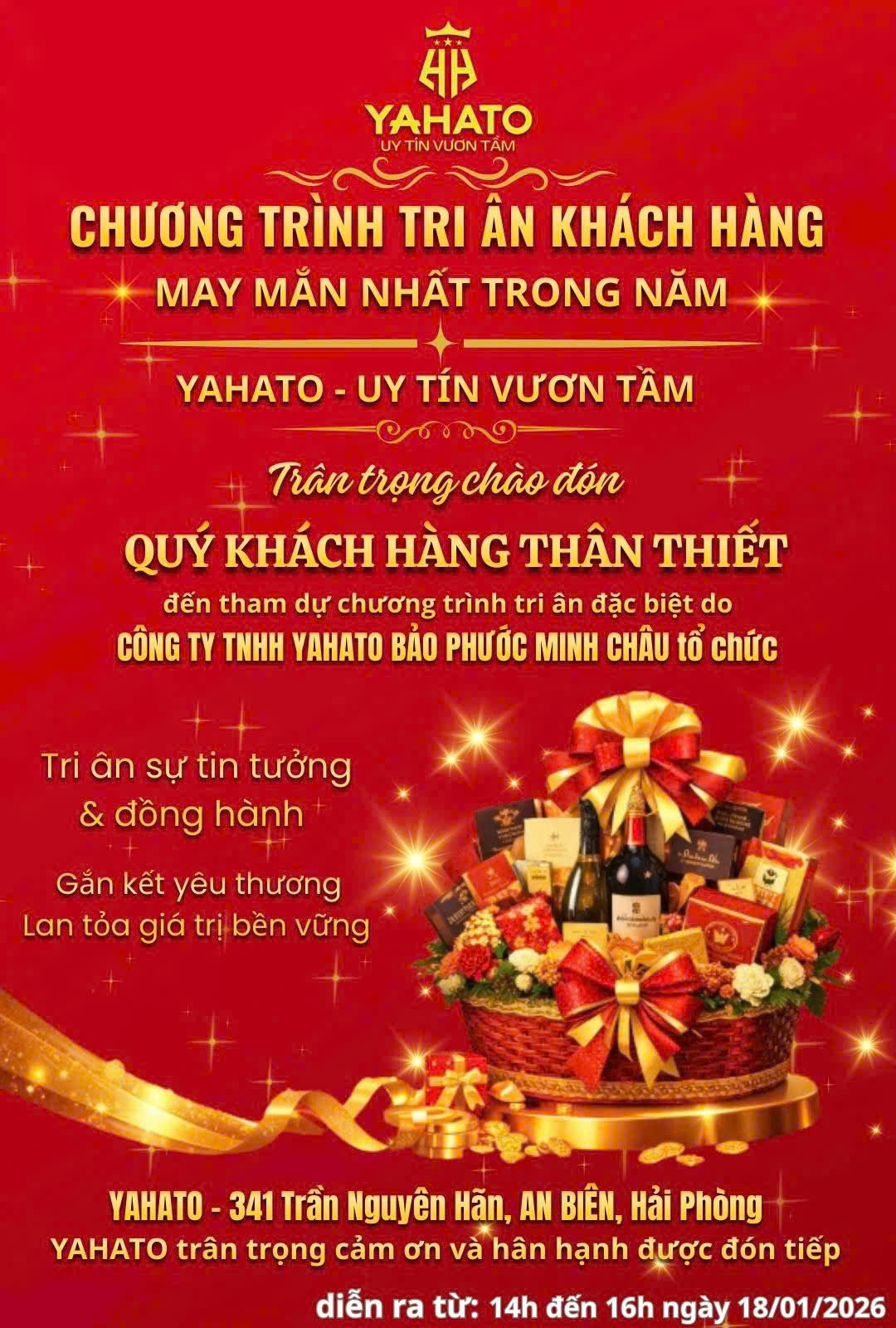 Thông báo khung giờ vàng tri ân khách hàng tại Showroom Ghế Massage YAHATO Hải Phòng