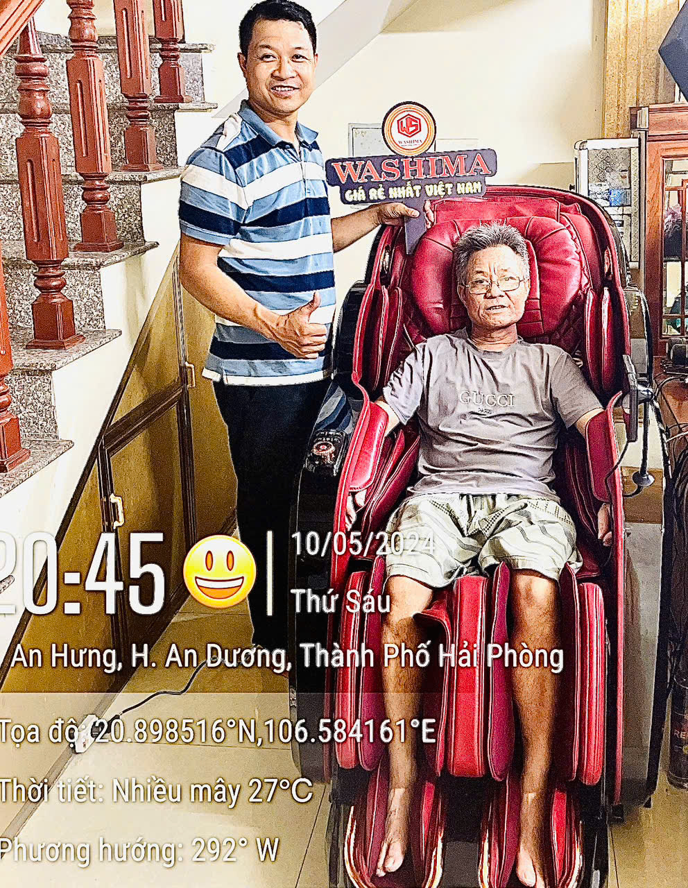 Sử dụng ghế massage