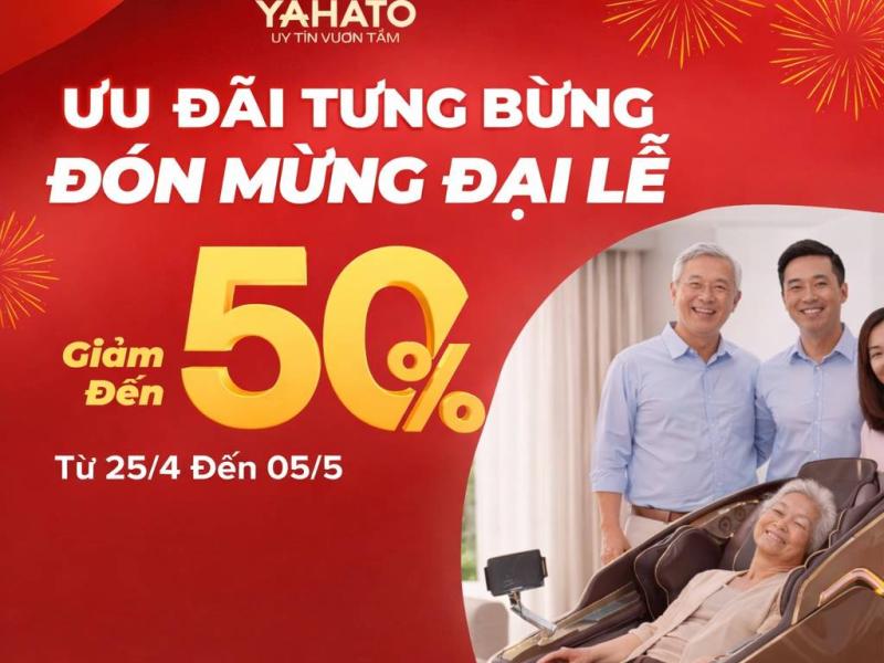   
          Ưu đãi tưng bừng đón mừng đại lễ – Giảm đến 50% ghế massage...