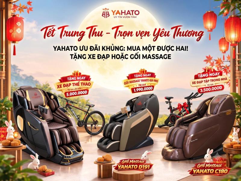   
          Trung Thu 2026 – YAHATO Tri Ân Khách Hàng, Mua Ghế Massage Tặng Quà Giá Trị
